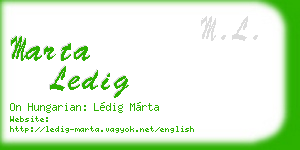 marta ledig business card